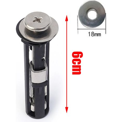 (Joint 18 mm - 1 pièce) Boulon de fixation pour abattant de WC, boulon universel en acier inoxydable pour réservoir d'eau, vis de charnière, pièces de fixation pour couvercle de WC rétractable (1/5)