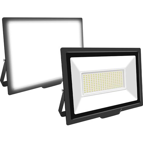 Willpower 2pcs Projecteurs LED Extérieur 150W 15000LM Spot LED Blanc Froid 6000K IP66 Etanche Eclairage Exterieur Lumière de Sécurité pour Jardin Patio Garage Terrasse Maison (1/5)