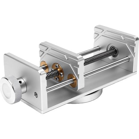 Mini étau d'établi avec base rotative à 360 degrés, pince en aluminium pour établi, soudure de circuits imprimés et réparation électronique, plage de serrage de 1 à 130 mm. (1/5)