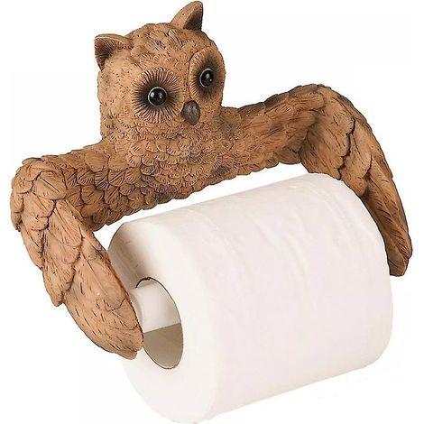 Porte-papier toilette hibou fantaisie pour salle de bain et maison (1/5)