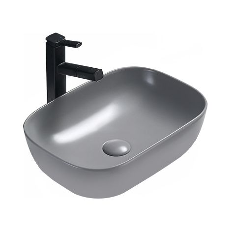 Mexen Rita lavabo da appoggio 45 x 32 cm, grigio chiaro opaco - 21084561