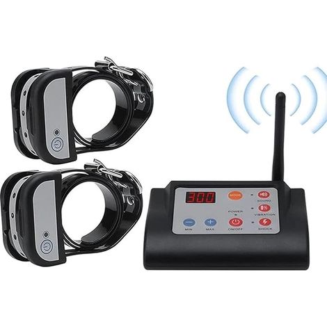2-in-1 Kabelloser Hundezaun mit Trainingshalsband, wiederaufladbares elektrisches Haustierzaunsystem, geeignet für den Innen- und Außenbereich, geeignet für 2 Hunde (1/5)
