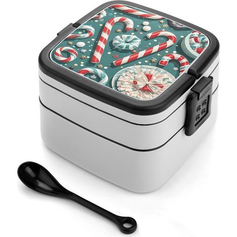 Boîte à bento empilable pour cannes de Noël avec couvercles (1/5)