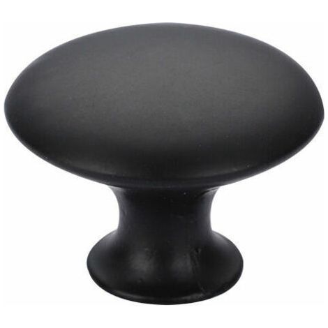 LaBlanc – 6 Einheiten schwarzer Möbelknopf, runde Möbelknöpfe, Möbelgriffknopf, Küchenschrankknöpfe, solide Schubladenschrankknöpfe, 30 x 22 cm, schwarz
