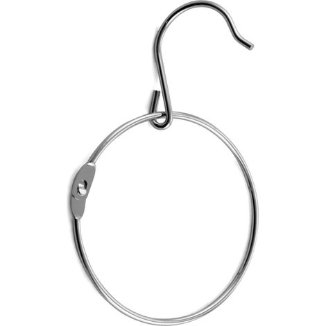 Anneau de suspension avec crochet métallique chromé