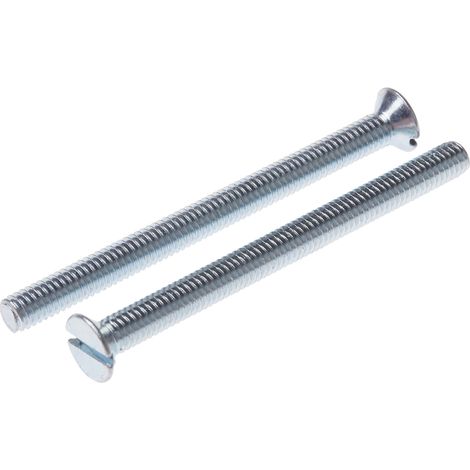 Rs Pro – Vis à métaux M4 – Tête fraisée fendue en acier – Longueur 50mm – Finition galvanisée brillante – Lot de 100 vis