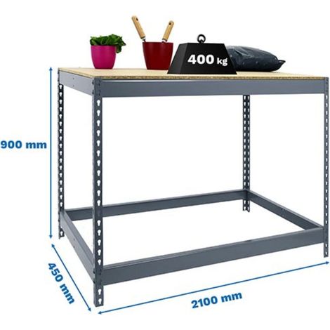Werkbank Simon Rack basic 1 stabile Konstruktion 210x45 cm