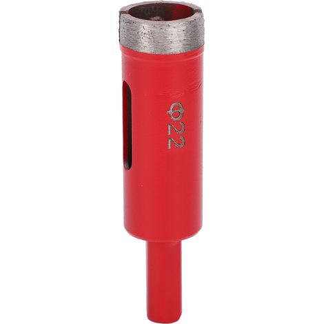 Foret à scie à denture plate en acier rapide revêtu de diamant, 22 mm, pour carrelage et marbre. (1/5)
