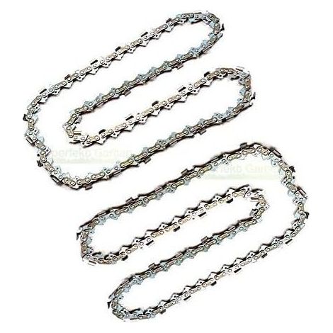 CYRILL – 2 chaînes de tronçonneuse 30 cm 1,3 mm 3/8" 45 TG Compatible avec tronçonneuse Greenworks GD24CS30K4 24 V (1/4)