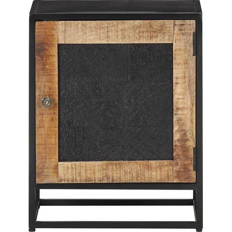 Maison Exclusive - Comodino 40x30x50 cm in Legno di Mango Grezzo (1/5)