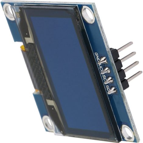 1 módulo de pantalla OLED de 1,3 pulgadas, comunicación I2C, resolución de 128 x 64 píxeles, texto azul, color (1/5)