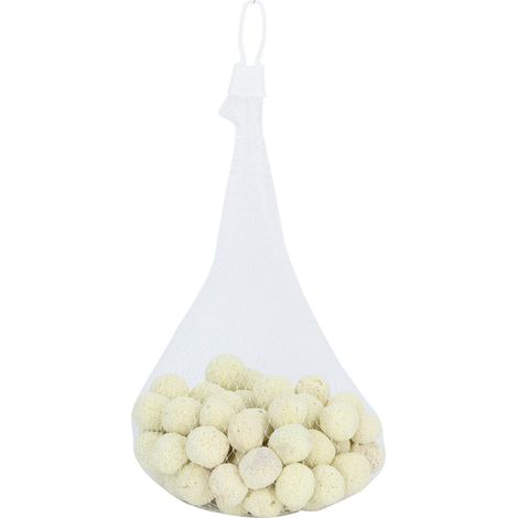 Masse filtrante pour aquarium : anneaux en céramique, billes de charbon actif jaunes (500 g) (1/5)