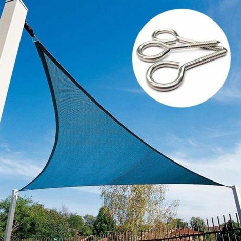 Golfare a vite in acciaio inox 304 M6 - Confezione da 12 - Vite ad anello da 80 mm - Gancio ad occhiello tondo autofilettante (1/5)