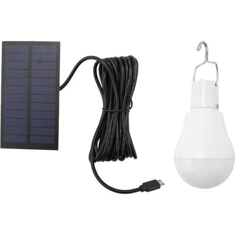Lampe LED Solaire Portable 15W, Ampoule USB Rechargeable pour Voyage, Camping et Jardin ODIPIE (1/4)