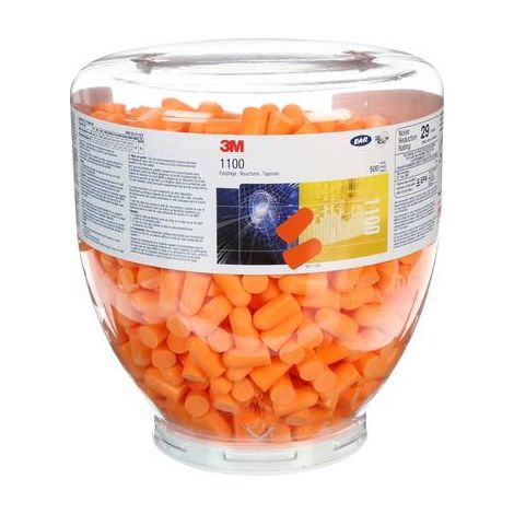 Tapones para los oídos 3m 1100b 37 dB recarga 500 pares