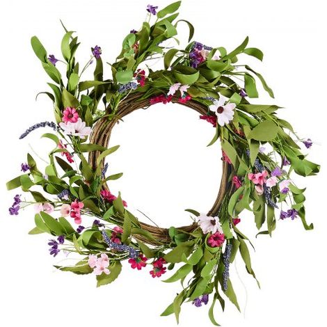 Couronne décorative artificielle 55 - 88 cm couronne de fleurs (1/5)