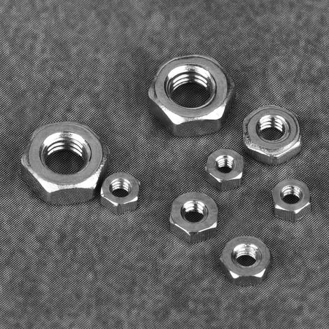 140 écrous hexagonaux en acier inoxydable à filetage M1/M1.2/M1.4/M1.6/M2/M2.5/M3 (1/5)