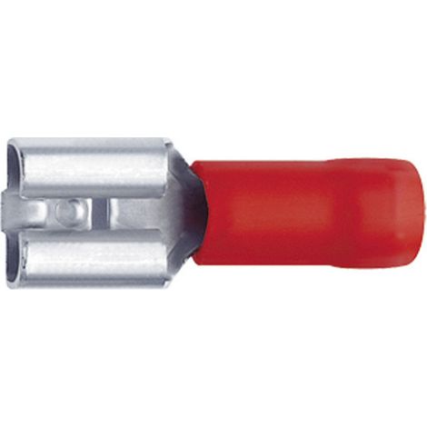 Klauke 720 Flachsteckhülse  Steckbreite: 6.3 mm Steckdicke: 0.8 mm 180 ° Teilisoliert Rot 1 St.