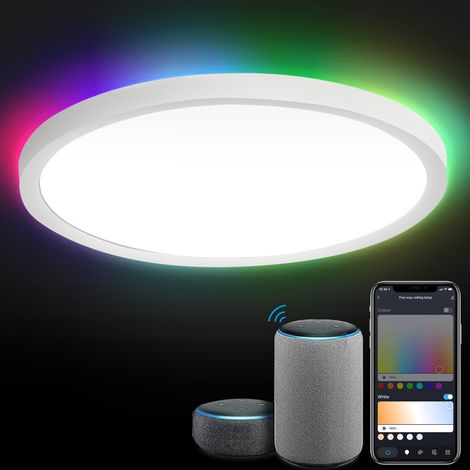 SWANEW 24W RGB Plafoniera Plafoniere Retroilluminazione LED Plafoniera IP44 dimmerabile bluetooth WIFI (1/5)