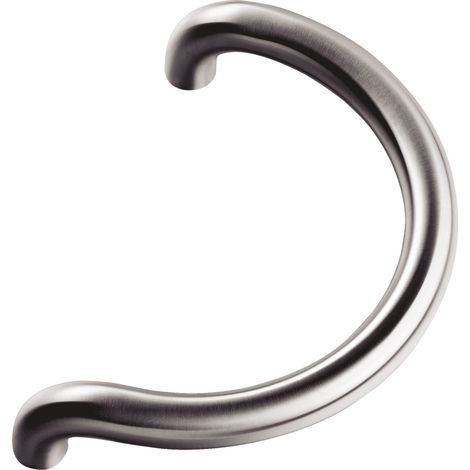 Poigné tubulaire demi-lune droite de diamètre 30mm et entraxe 200mm inox - VACHETTE - 063916