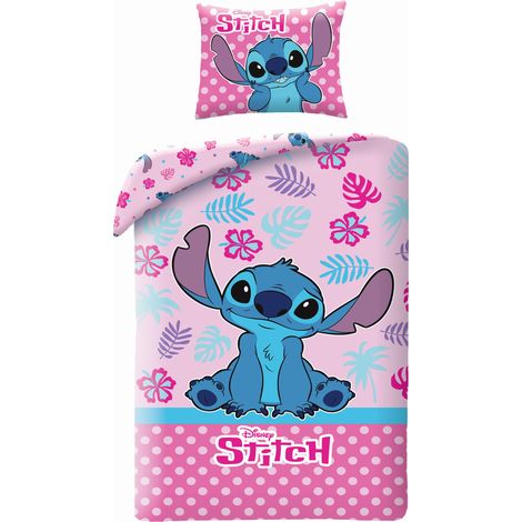 Parure de lit en coton 140x200 Lilo et Stitch Youth rose