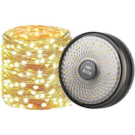 Guirlande lumineuse LED, lanterne de camping, rechargeable par USB, lampe d'extérieur portable 2 en 1 avec 8 modes d'éclairage, lampe de camping A-JBMEDIA (1/4)