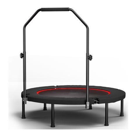 Trampolino pieghevole da 101 cm con maniglia – elastico di alta qualità – nero (1/5)
