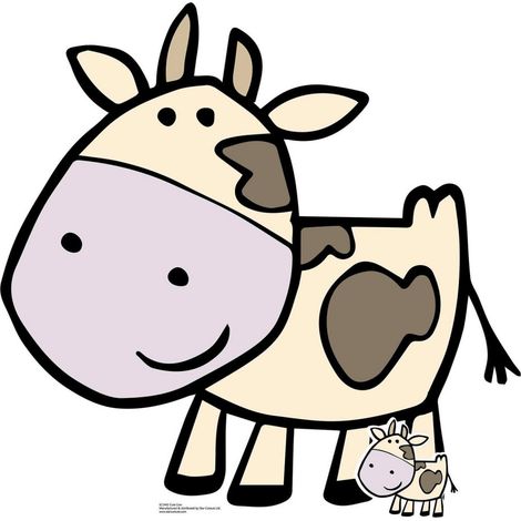 Figurine en carton Vache mignonne Farmyard animale 103 cm (1/3)