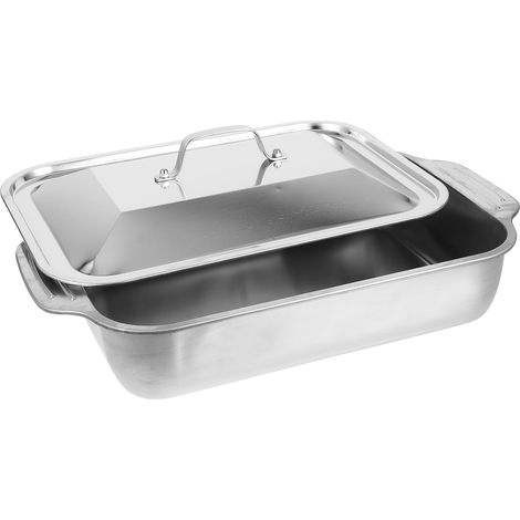 Rechteckige Edelstahl Bratform zum Grillen von Fisch und Kleinen Hummern Extra Dickes (1/5)
