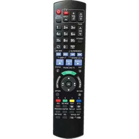 TéLéCommande N2QAYB000980 Remplacement pour Panasonic Blu-Ray Disc Lecteur DVD Enregistreur HDD N2QAYB000611 N2QAYB000755-Ywey