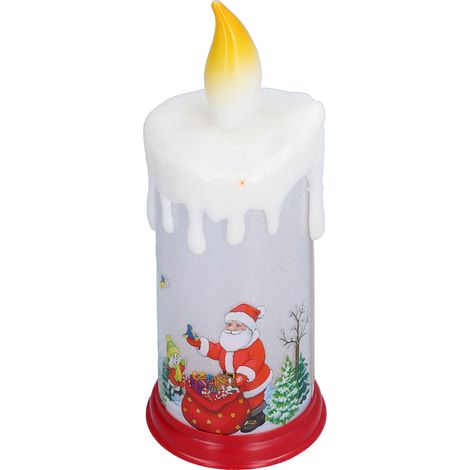 Bougies de Noël sans flamme LED, imitation flamme, Père Noël, veilleuse décorative pour Noël, type A, pour personnes âgées (1/5)