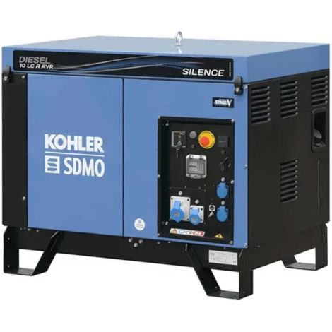 Sdmo – Groupe électrogène 8 kVA diesel silencieux – Démarrage électrique – Monophasé 230V – Puissance acoustique 65 dB(A) à 7m – Autonomie 10h (1/3)