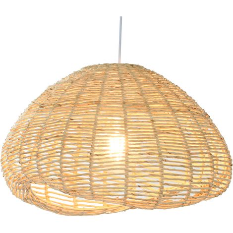 Lampara Techo Fibra Metal 55X43X28 Natural (1/5)