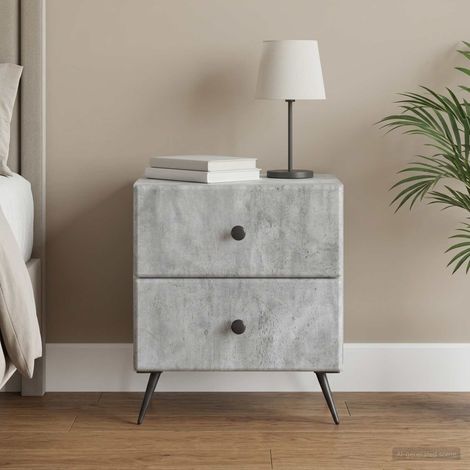 vidaXL Armadio da Notte Grigio Cemento 43 x 34,5 x 47,5 cm (1/5)