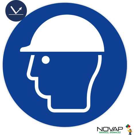 Panneau Casque Obligatoire - Rétroréfléchissant Classe 1 - Ø300mm - 4068077