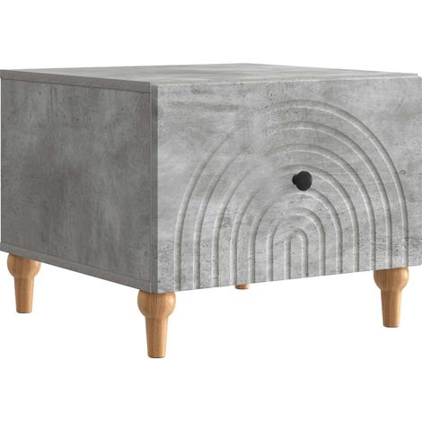 Tavolino da salotto con cassetto Grigio Cemento 49 x 50 x 40 cm vidaXL
