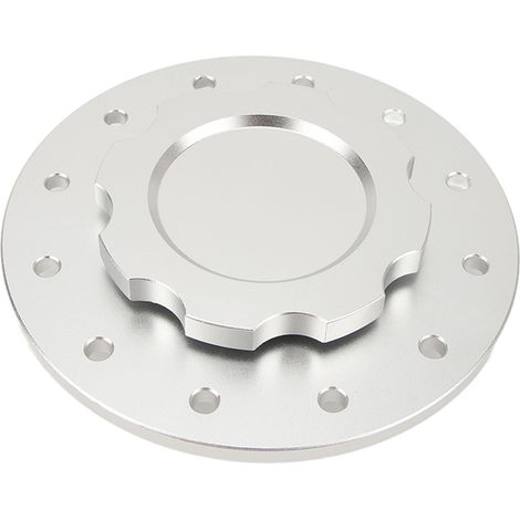 Bouchon de réservoir de carburant SLFCC 01 à 12 boulons, robuste, étanche et flexible, kit de joint universel pour voiture, couleur argent. (1/5)