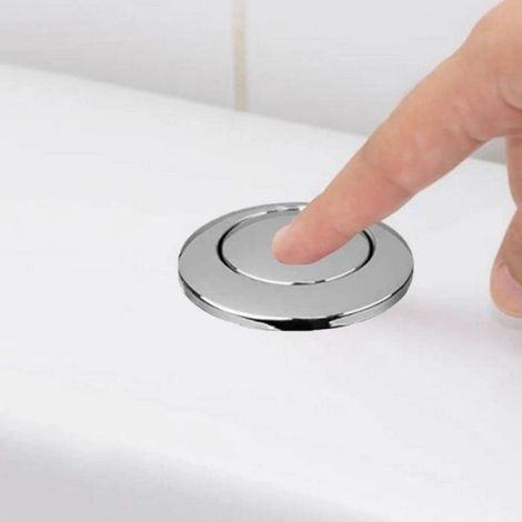Bâton Rond Chasse D Eau - Bouton Poussoir Economie - Pour Reservoir Toilette Salle De Bain - 38 Mm (1/5)