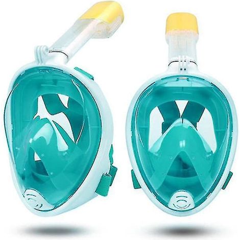 Masque de plongée intégral anti-buée, protection anti-fuite - SM - Vert-S-M (1/4)