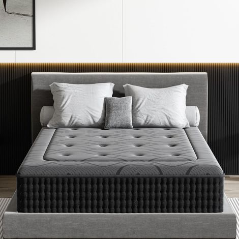 Dewinner – Matelas hybride 90 x 200 cm – Mousse à mémoire de forme 30 cm – 7 zones de soutien ergonomiques – Ultra-silencieux et respirant (1/5)