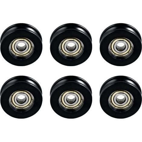 6 PièCes Roulette Porte Baie Vitréee Coulissante, Roulettes Rechange Pour Porte Moustiquaire, Coulissante Douche Accessoires, Pour Stores, Tiroirs, Portes En Aluminium, Armoires, 5×20×7mm