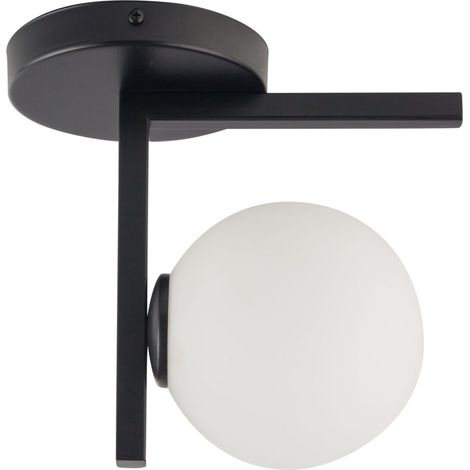 Plafoniera nera Andy sfera vetro bianco G9 12W Sigma (1/2)