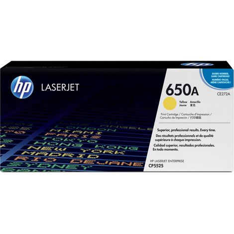 HP 650A Yellow Original LaserJet Toner Cartridge Cartuccia Toner 1 pz (1/4)
