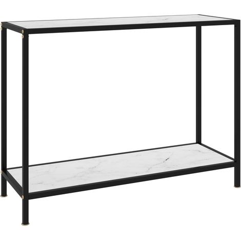 Table console Blanc 100x35x75 cm Verre trempé vidaXL (1/5)