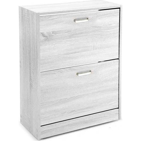 Scarpiera legno 2 ante Atena bianco 63x24x81 cm