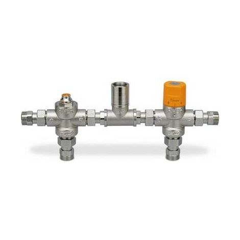 KIT TERMOSTATICO MINIECO SOLAR C/VALVOLA DEVIATRICE E MISCELATORE Misura: 3/4"   45°C