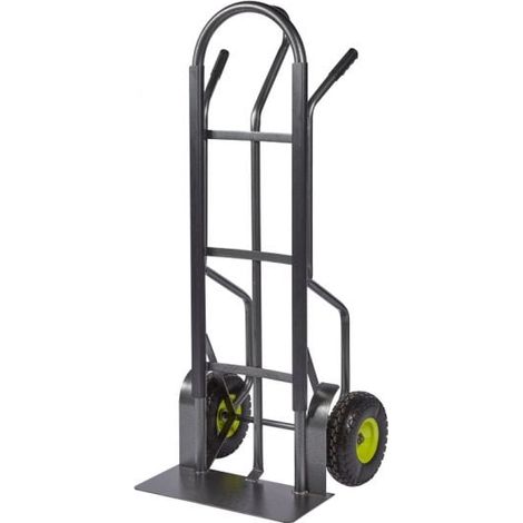 Diable de manutention 300kg – Châssis acier – Roues increvables en mousse – Dimensions 1315x550x495mm – Feroce