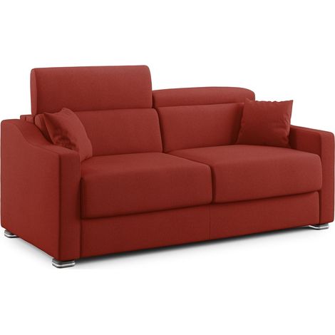 Amber Divano letto matrimoniale in tessuto smacchiabile T05 171 cm (mat. 120x197) rosso