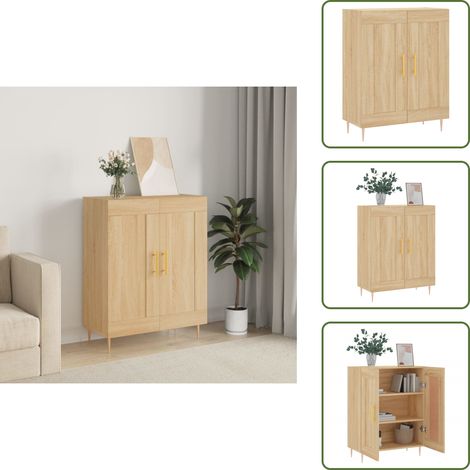 Sideboard Sonoma-Eiche 69,5x34x90 cm Holzwerkstoff - Sideboard - Wohnzimmermöbel - Eichefarben - Holzmöbel - Regal (1/5)