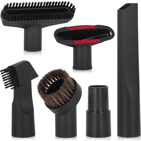 Lot de 6 buses d'aspirateur universelles avec adaptateur de tuyau 32/35 mm, kit de buses d'aspirateur avec matériaux de haute qualité pour tous les aspirateurs, draps propres, canapés, voitures et meu (1/5)